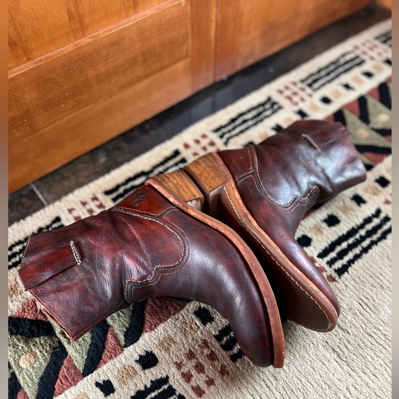 Bussola,  est1976, western ankle boots, distressed, 39, Goodyear welt sole,heels - Picture 10 of 12